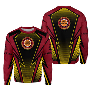 Railspirit Personalized Chicago Great Western Railroad Sweatshirt Lightning Graphic Style Shirt Gift Idea For Train Lover