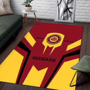Railspirit Personalized Chicago Great Western Railroad Area Rug Custom Year Railroader Rug Gift Idea For Train Lover