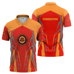 Railspirit Personalized Chicago Great Western Railroad Polo Shirt Futuristic Design with Custom Job Train Shirt