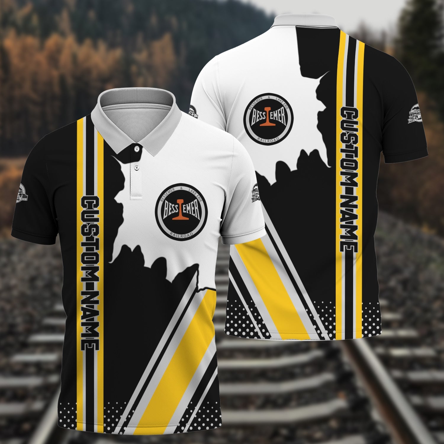 Railspirit Personalized Bessemer And Lake Erie Railroad Polo Shirt All Over Printed Unisex Shirt