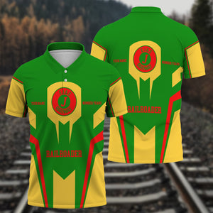 Railspirit Personalized Elgin Joliet And Eastern Railroad Polo Shirt Custom Year Railroader Shirt Gift Idea For Train Lover