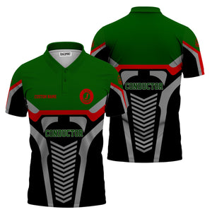 Railspirit Personalized Elgin Joliet And Eastern Railroad Polo Shirt Track-Inspired with Custom Job Position  Train Shirt