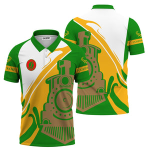 Railspirit Personalized Elgin Joliet And Eastern Railroad Polo Shirt Flame-Inspired Style Shirt Gift Idea For Train Lovers