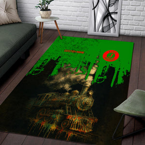 Railspirit Personalized Elgin Joliet And Eastern Railroad Area Rug Vintage Train Art Style Rug For Locomotive Fans