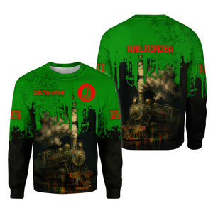 Railspirit Personalized Elgin Joliet And Eastern Railroad Sweatshirt Vintage Train Art Style Shirt For Locomotive Fans