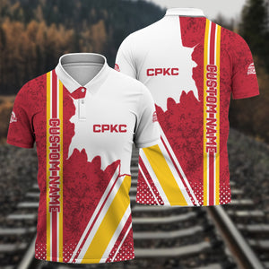 Railspirit Personalized Canadian Pacific Kansas City Polo Shirt CPKC All Over Printed Unisex Shirt