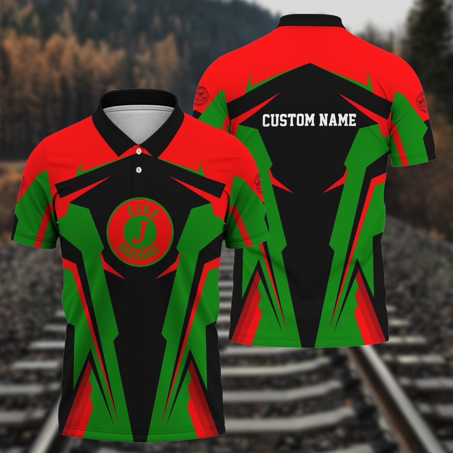 Railspirit Personalized Elgin Joliet And Eastern Railroad Polo Shirt Strong Line Style Train Unisex Shirt All Over Print