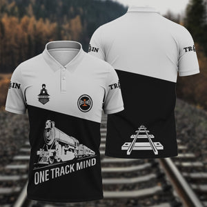 Railspirit Personalized Bessemer And Lake Erie Railroad Polo Shirt One Track Mind Unisex Train Shirt Gift Idea For Train Lover