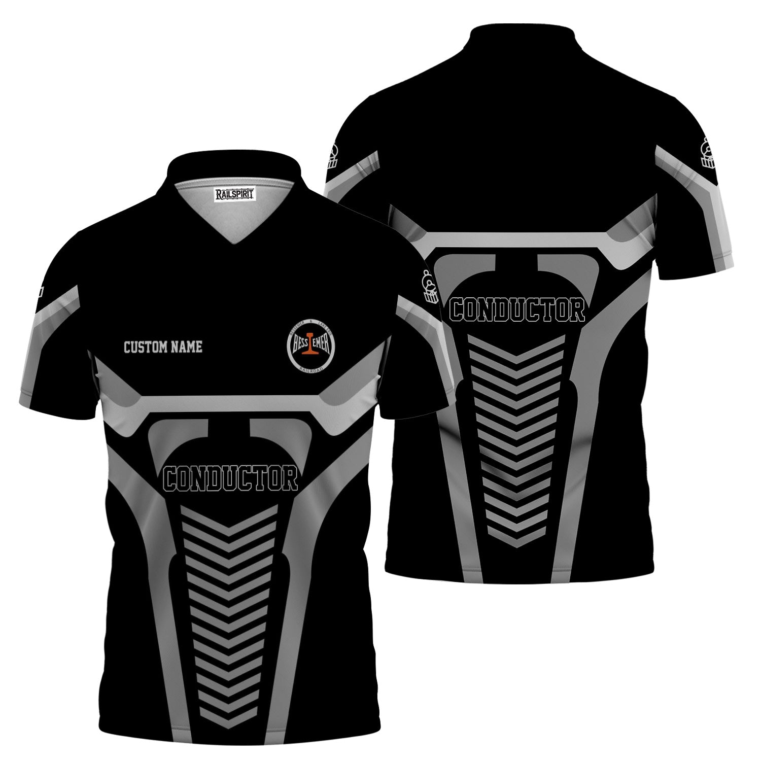 Railspirit Personalized Bessemer And Lake Erie Railroad Polo Shirt Track-Inspired with Custom Job Position  Train Shirt