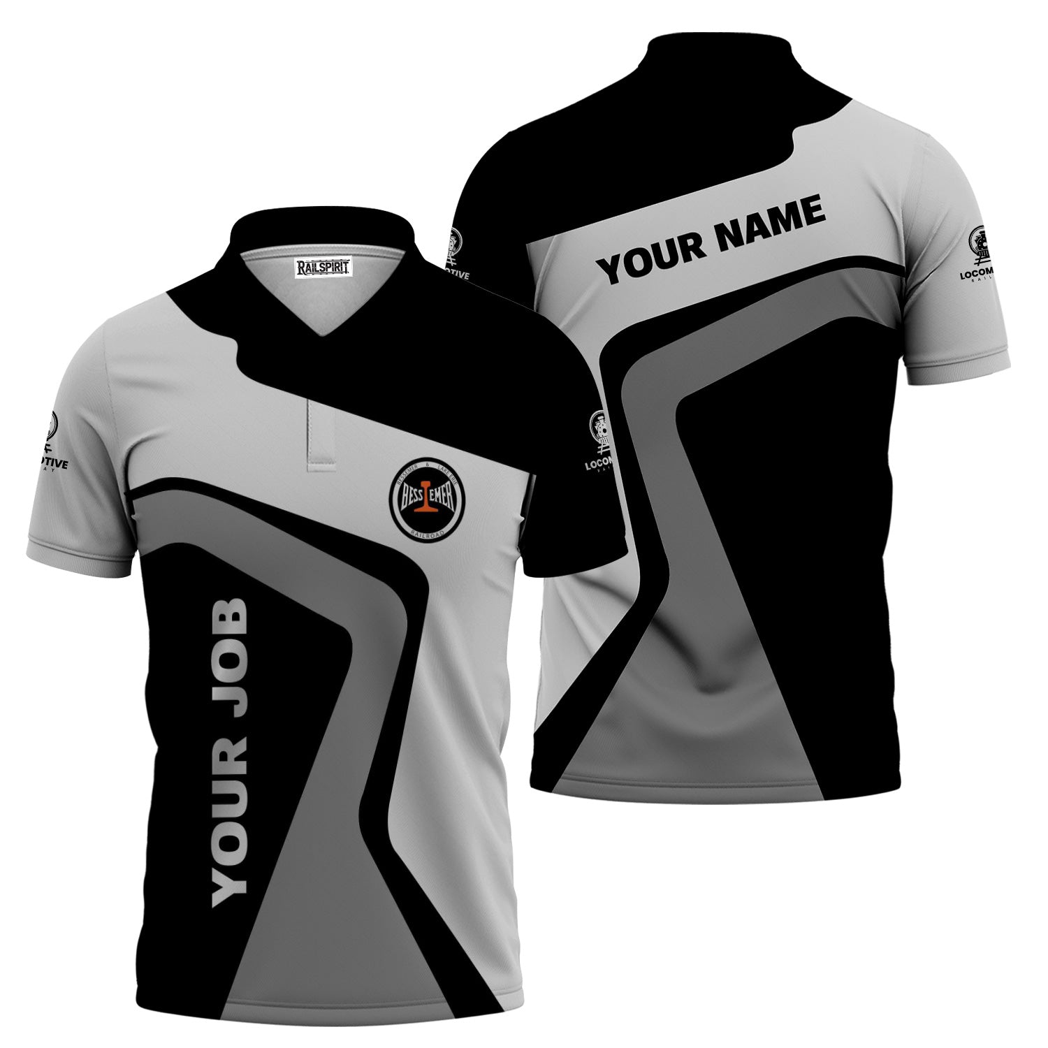 Railspirit Personalized Bessemer And Lake Erie Railroad Polo Shirt Unique Design with Custom Job Position Train Shirt