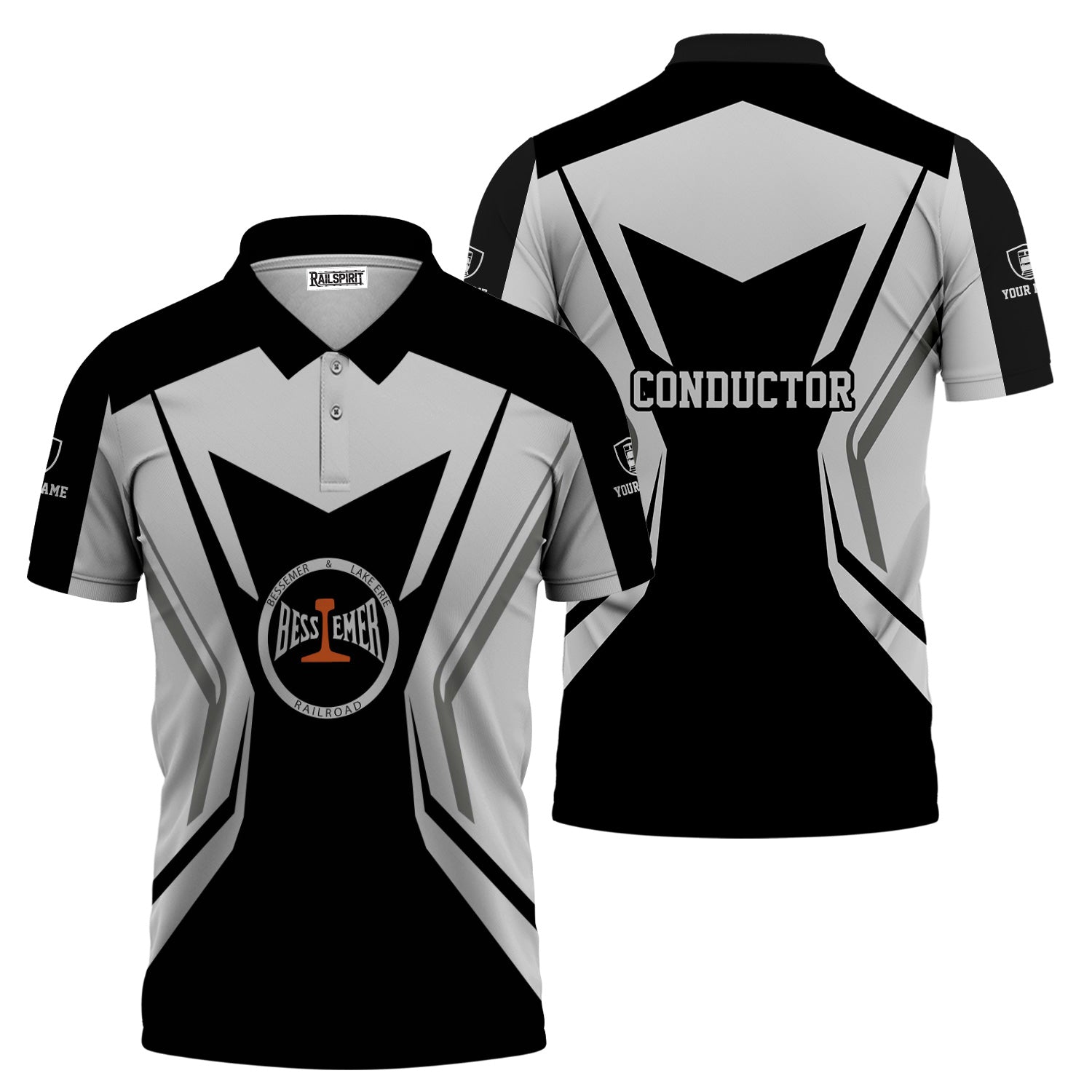 Railspirit Personalized Bessemer And Lake Erie Railroad Polo Shirt Unique Style with Custom Job Train Shirt