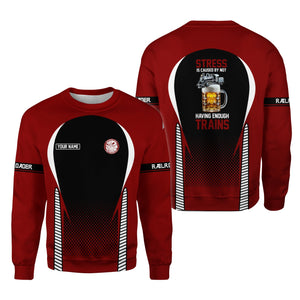 Railspirit Personalized Detroit & Mackinac Railroad Sweatshirt Stress Is Caused By Not Having Enough Trains Shirt All Over Print Shirt