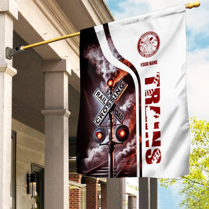 Railspirit Personalized Detroit & Mackinac Railroad Garden Flag Railroad Crossing Sign Flag All Over Print