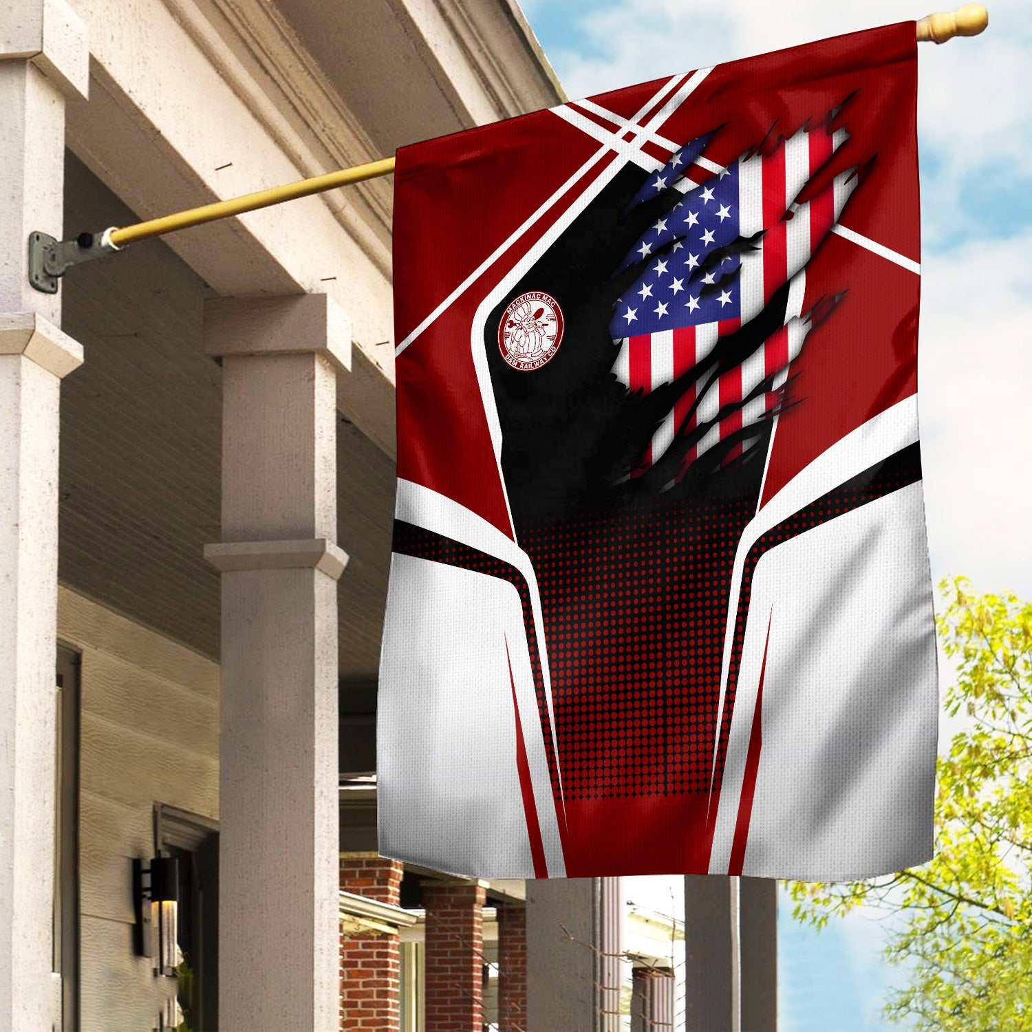 Railspirit Personalized Detroit & Mackinac Railroad Garden Flag American Vintage All Over Printed Flag