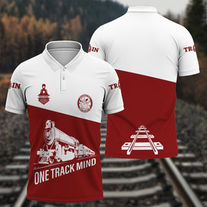 Railspirit Personalized Detroit & Mackinac Railroad Polo Shirt One Track Mind Unisex Train Shirt Gift Idea For Train Lover