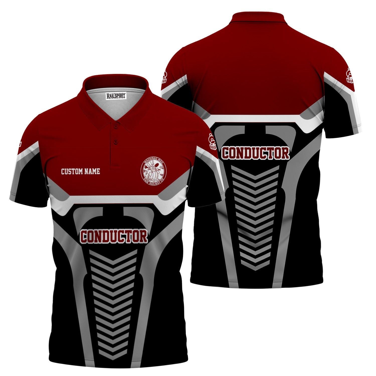 Railspirit Personalized Detroit & Mackinac Railroad Polo Shirt Track-Inspired with Custom Job Position  Train Shirt