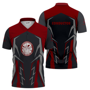 Railspirit Personalized Detroit & Mackinac Railroad Polo Shirt Futuristic Design with Custom Job Train Shirt