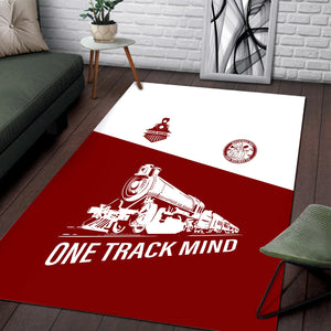 Railspirit Personalized Detroit & Mackinac Railroad Area Rug One Track Mind Train Rug Gift Idea For Train Lover