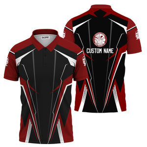 Railspirit Personalized Detroit & Mackinac Railroad Polo Shirt Lightning-Edge Design Train Shirt For Railroad Lovers