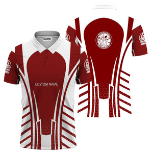 Railspirit Personalized Detroit & Mackinac Railroad Polo Shirt Striped Railroad Style Train Shirt All Over Print