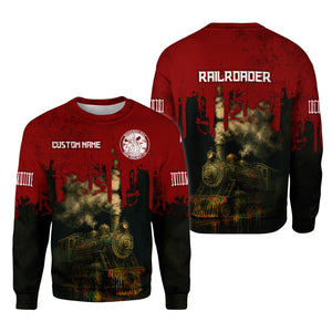 Railspirit Personalized Detroit & Mackinac Railroad Sweatshirt Vintage Train Art Style Shirt For Locomotive Fans
