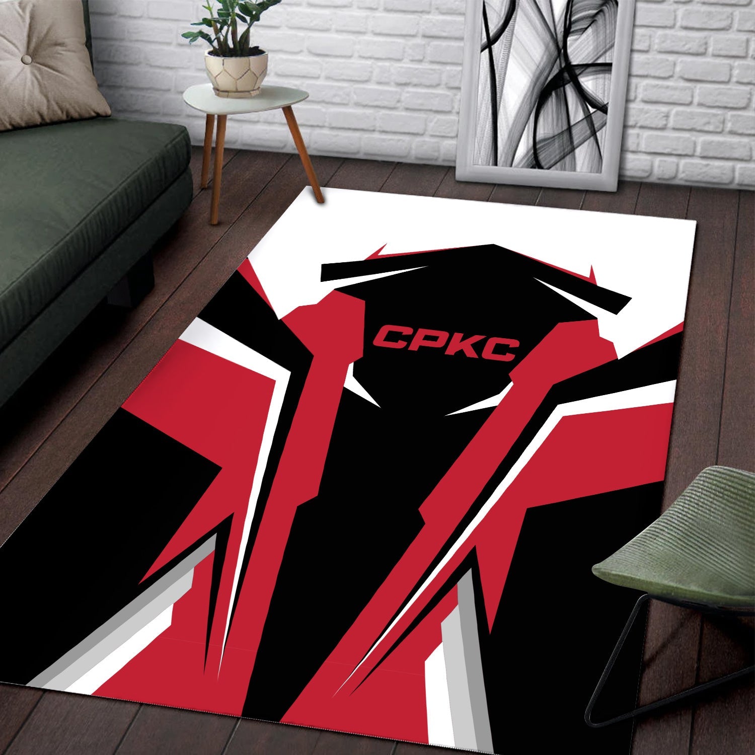 Railspirit Personalized Canadian Pacific Kansas City Area Rug CPKC Strong Line Style  Train Area Rug Gift Idea For Train Lover