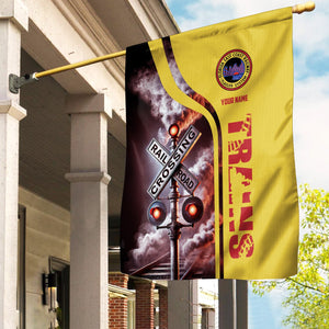 Railspirit Personalized Florida East Coast Railway Garden Flag Railroad Crossing Sign Flag All Over Print