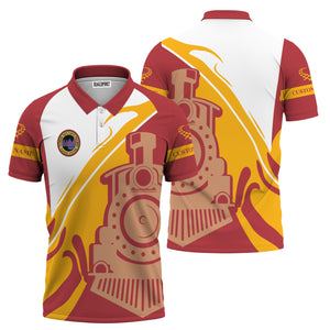Railspirit Personalized Florida East Coast Railway Polo Shirt Flame-Inspired Style Shirt Gift Idea For Train Lovers