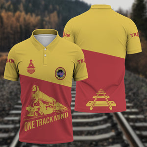 Railspirit Personalized Florida East Coast Railway Polo Shirt One Track Mind Unisex Train Shirt Gift Idea For Train Lover