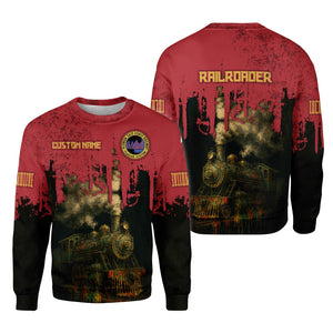 Railspirit Personalized Florida East Coast Railway Sweatshirt Vintage Train Art Style Shirt For Locomotive Fans