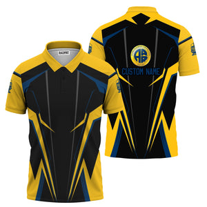 Railspirit Personalized Alaska Railroad Polo Shirt Lightning-Edge Design Train Shirt For Railroad Lovers