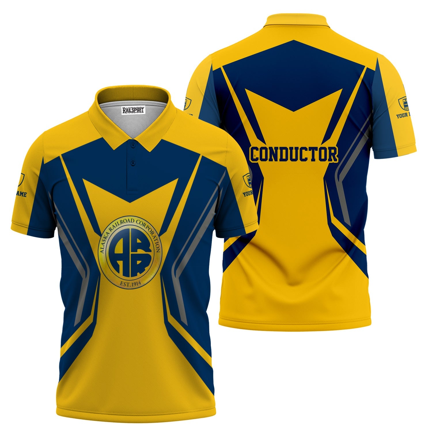 Railspirit Personalized Alaska Railroad Polo Shirt Unique Style with Custom Job Train Shirt