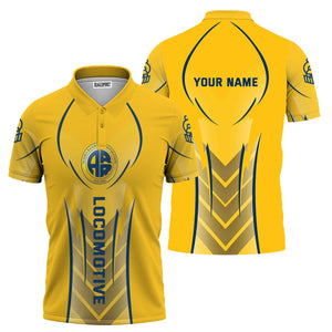 Railspirit Personalized Alaska Railroad Polo Shirt Striking Line Style Train Shirt For Locomotive Lovers