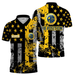 Railspirit Personalized Alaska Railroad Polo Shirt Artistic Paint American Flag Style Train Shirt