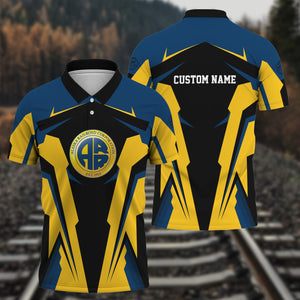 Railspirit Personalized Alaska Railroad Polo Shirt Strong Line Style Train Unisex Shirt All Over Print