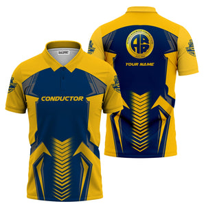 Railspirit Personalized Alaska Railroad Polo Shirt Standout Style with Custom Position Train Shirt