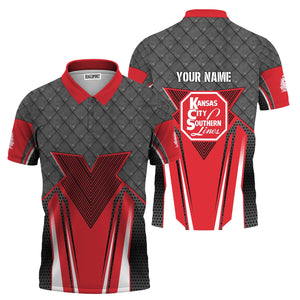 Railspirit Personalized Kansas City Southern Polo Shirt Rugged Steel Vibes Train Shirt All Over Print