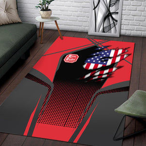 Railspirit Personalized Kansas City Southern Area Rug American Eagle Vintage Train Rug