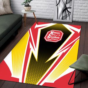 Railspirit Kansas City Southern Area Rug Lightning Graphic Style Rug Gift Idea For Train Lover