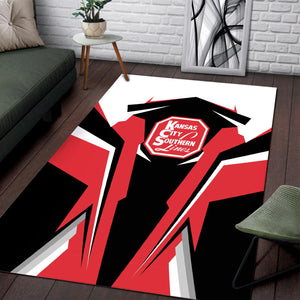 Railspirit Personalized Kansas City Southern Area Rug Strong Line Style  Train Area Rug Gift Idea For Train Lover