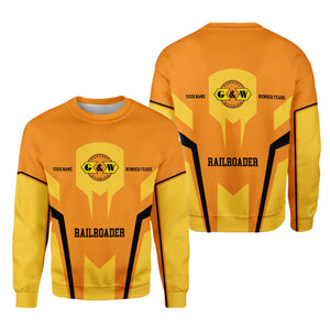 Railspirit Personalized Genesee & Wyoming Inc. Railroad Sweatshirt Custom Year Railroader Shirt Gift Idea For Train Lover