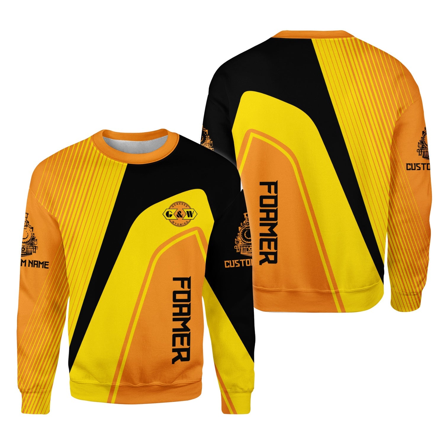 Railspirit Personalized Genesee & Wyoming Inc. Railroad Sweatshirt Vibrant Striking Style Shirt For Rail Enthusiasts