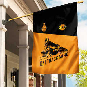 Railspirit Personalized Genesee & Wyoming Inc. Railroad Garden Flag One Track Mind Flag Gift Idea For Train Lover