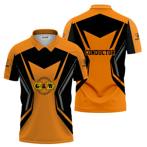 Railspirit Personalized Genesee & Wyoming Inc. Railroad Polo Shirt Unique Style with Custom Job Train Shirt