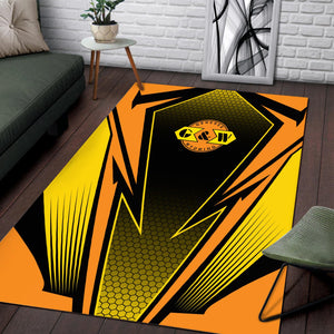 Railspirit Genesee & Wyoming Inc. Railroad Area Rug Lightning Graphic Style Rug Gift Idea For Train Lover