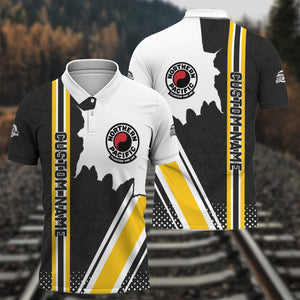 Railspirit Personalized Northern Pacific Railway Polo Shirt All Over Printed Unisex Shirt