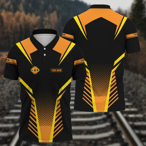 Railspirit Personalized Genesee & Wyoming Inc. Railroad Polo Shirt Unisex Train Shirt All Over Print