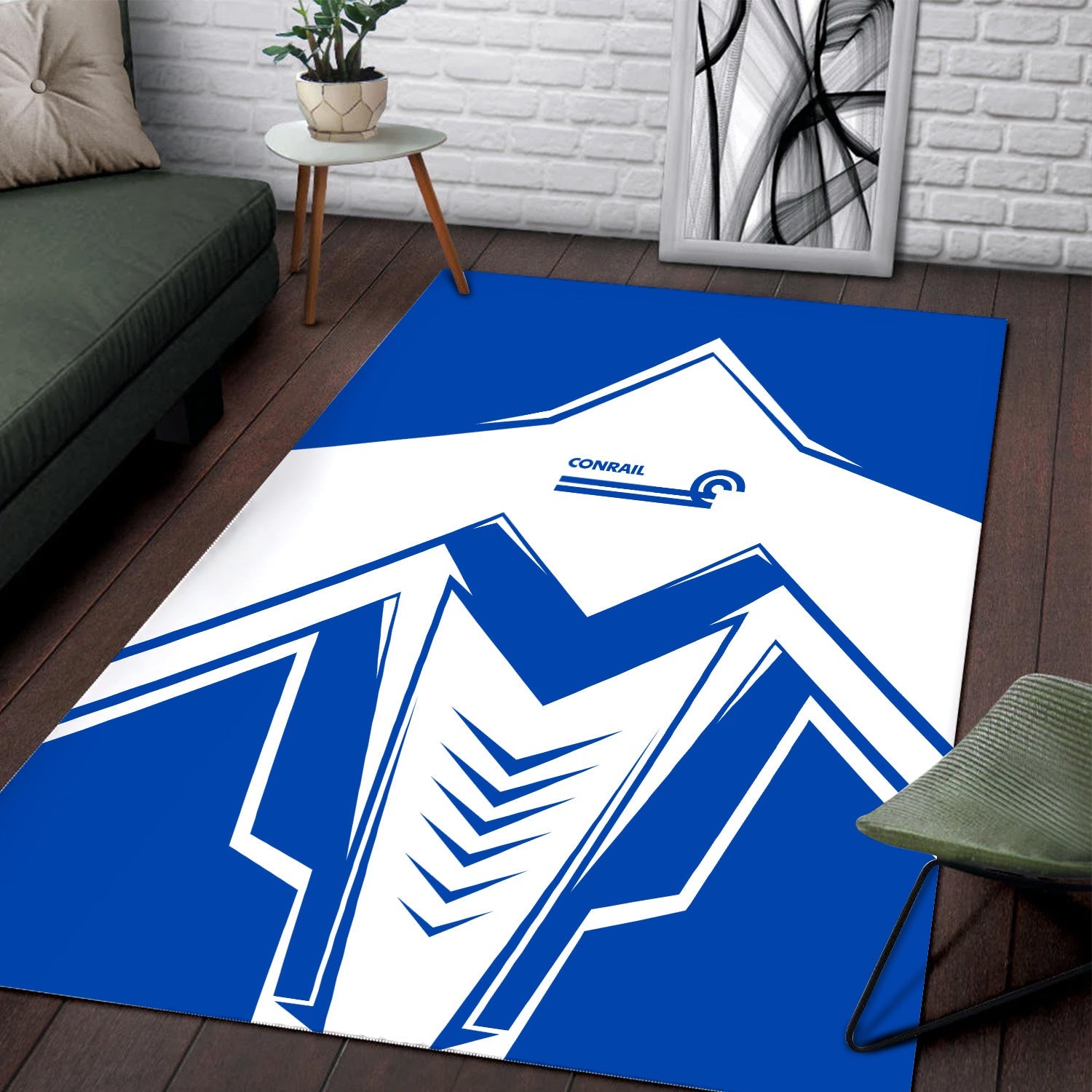 Railspirit Conrail Railroad Area Rug Railway Trainspotter Style Rug Gift Idea For Foamers