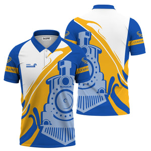 Railspirit Personalized Conrail Railroad Polo Shirt Flame-Inspired Style Shirt Gift Idea For Train Lovers