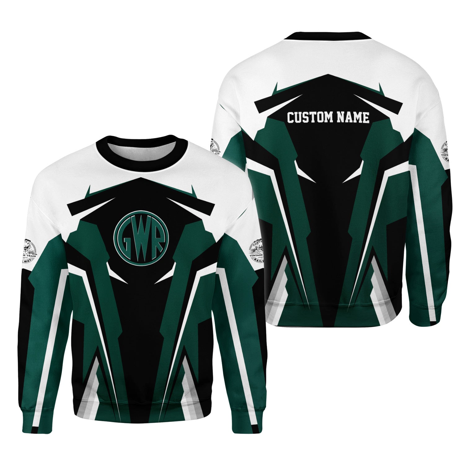 Railspirit Personalized Great Western Railway Sweatshirt Strong Green Line Style Shirt Gift Idea For Train Lover